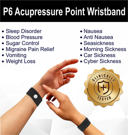 Acupressure Wristband for Nausea | Sugar Control | Buy 1 get 1 free