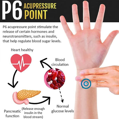 Acupressure Wristband for Nausea | Sugar Control | Buy 1 get 1 free